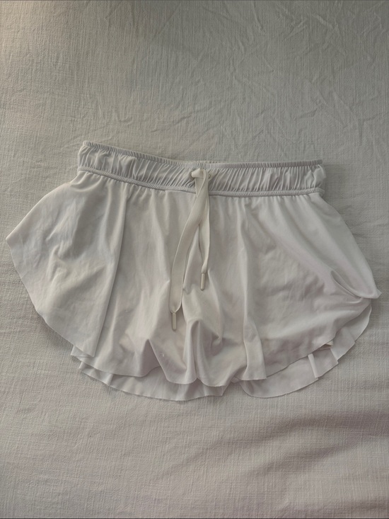 FP Movement by Free People Pants - Free People Movement White Athletic Ruffle Skort with Drawstring
